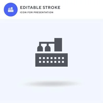 Industry icon vector, filled flat sign, solid pictogram isolated on white, logo Stock Illustration
