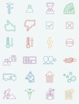 Industry  icons Stock Illustration