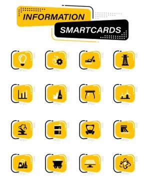 Industry icons set Stock Illustration