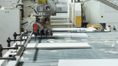 Industry, Indoors, Day, Lockdown, Medium Shot, 20 Seconds Or Greater, Selective Video stock 94104152