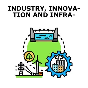 Industry innovation infrastructure development vector illustration Stock Illustration