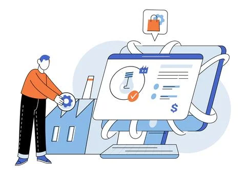 Industry iot. Blockchain weaves secure tapestry, safeguarding secrets smart 스톡 일러스트