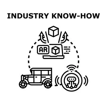 Industry know how bridging traditional and future concepts Stock Illustration