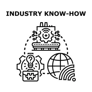 Industry know how developing global scientific solutions and innovation 库存插图
