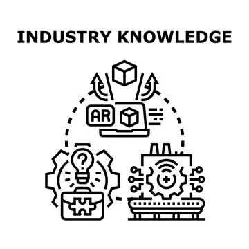 Industry knowledge concept developing modern business solutions 스톡 일러스트