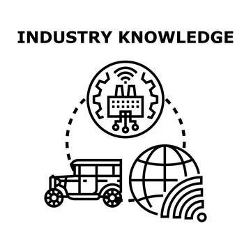 Industry knowledge concept for global business development Stock Illustration