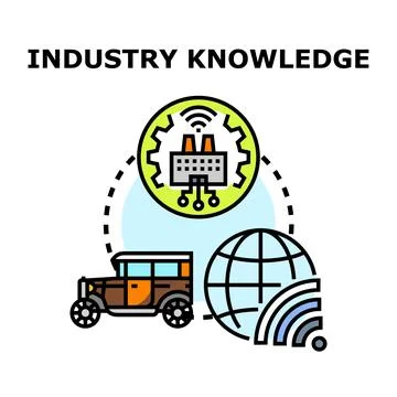 Industry knowledge concept for global business development Stock Illustration