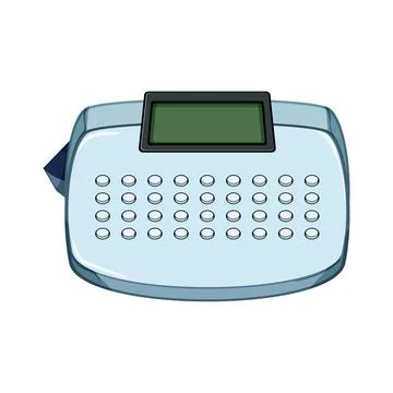 Industry label printer cartoon vector illustration Stock Illustration