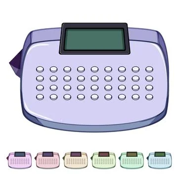 Industry label printer cartoon vector graphic Stock Illustration
