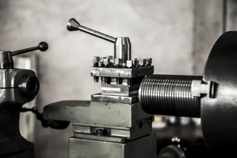 Industry lathe machine work Foto stock