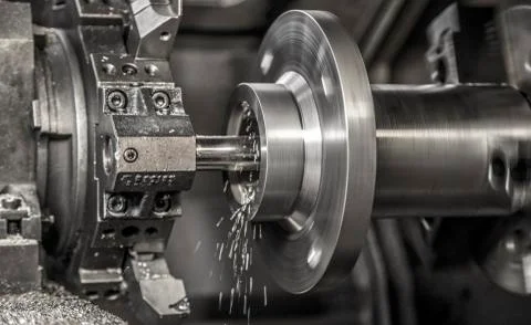 Industry lathe machine work Foto stock