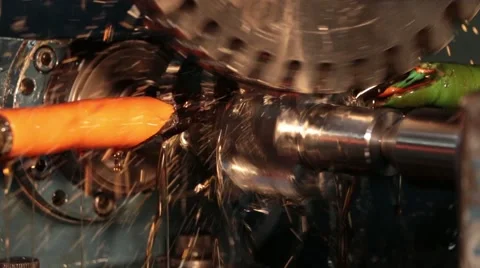 Industry lathe working gears 库存影片 53890128