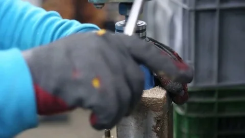 Industry Machine Working On Drilling 库存影片 83761354