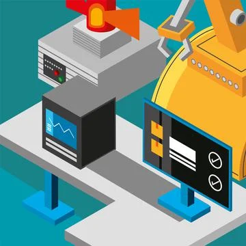 Industry machinery automatic Illustrazione stock