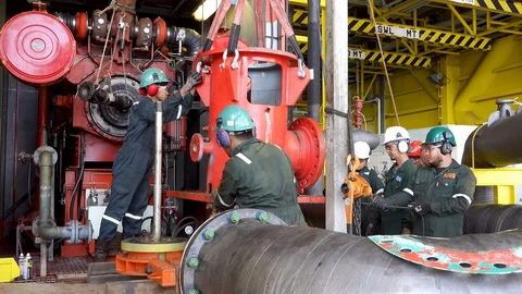 Industry Maintenance Works. Stock Footage 129676744