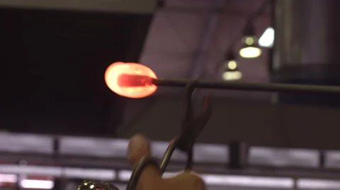A industry of making glass. Modulating the glass. 스톡 동영상 63173566