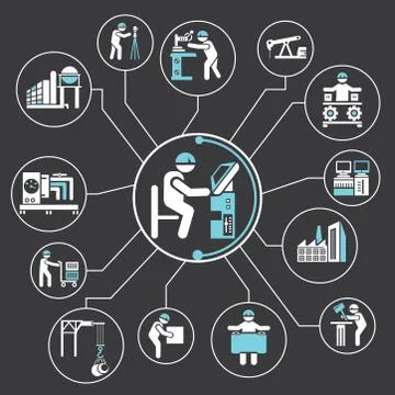 Industry management Stock Illustration