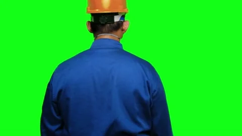 Industry men on Green screen Stock Footage 159609540