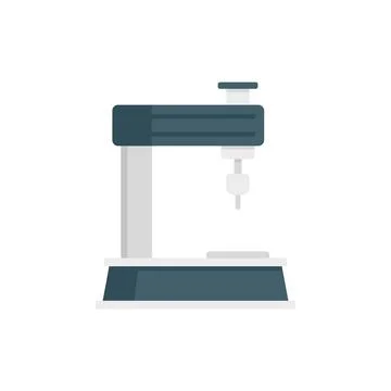 Industry milling machine icon flat isolated Stock Illustration