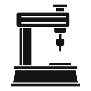 Industry milling machine icon, simple style Stock Illustration