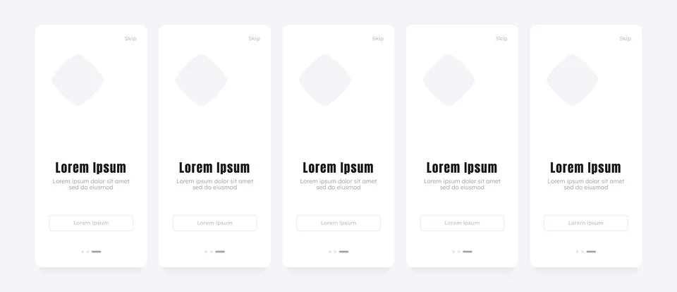 Industry mobile application screen template 스톡 일러스트