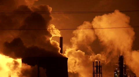 Industry At Night Stock Footage 586732