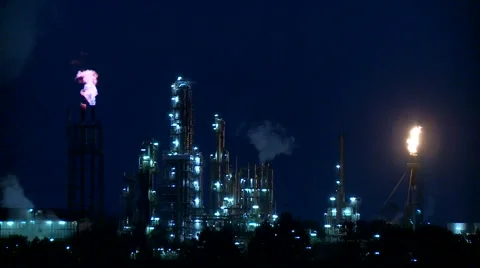 Industry (Night) Stock Footage