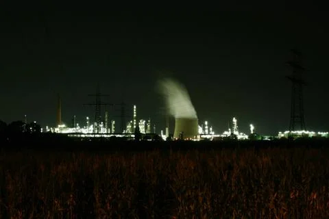 Industry at night Stock Photos