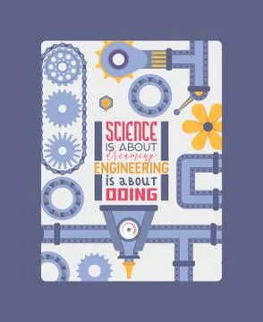 Industry pattern vector industrial machinery engineering equipment gear fan pipe Stock Illustration