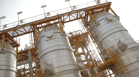 Industry Plant At Sun Light Stock Footage 63203661