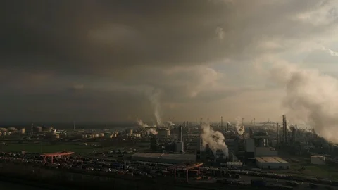 Industry Polution Stock Footage 124861281