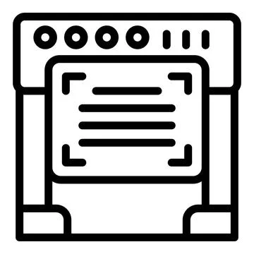 Industry press icon outline vector. Computer data 스톡 일러스트