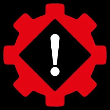 Industry Problem Flat Icon Illustrazione stock
