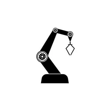 Industry robot icon. vector illustration black on white background Stock Illustration