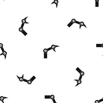 Industry robot pattern seamless black 스톡 일러스트