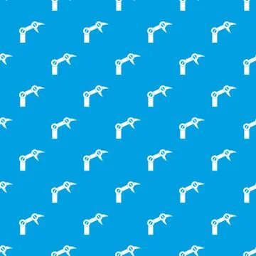 Industry robot pattern seamless blue Stock Illustration