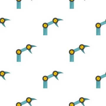 Industry robot pattern seamless Stock Illustration