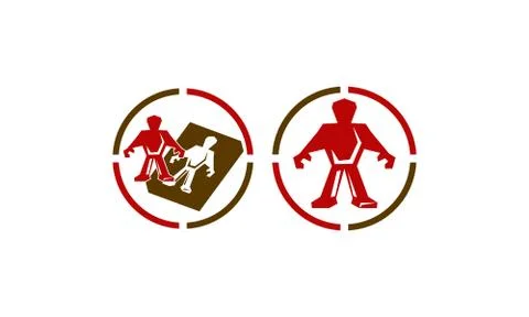 Industry Robot Template Set Stock Illustration