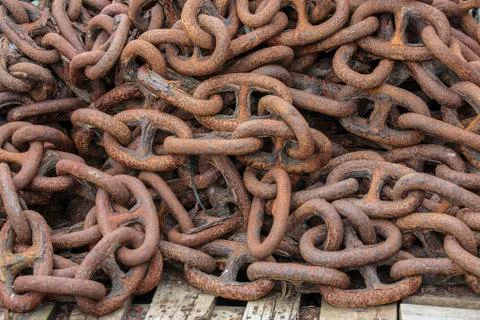 Industry - Rusty old Chains Stock Photos