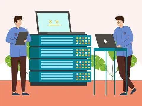 Industry Server Concept Illustration Stock-Illustration