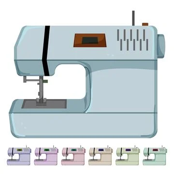 Industry sew machine cartoon vector graphic 스톡 일러스트