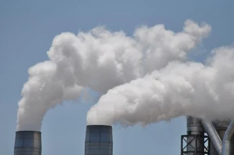 Industry smoke stacks Stock Photos