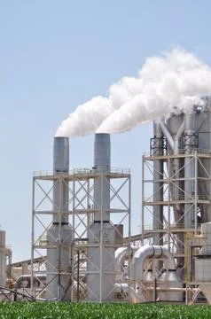 Industry smoke stacks Stock Photos
