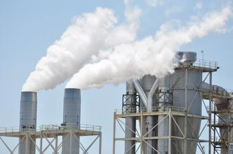 Industry smoke stacks Stock Photos