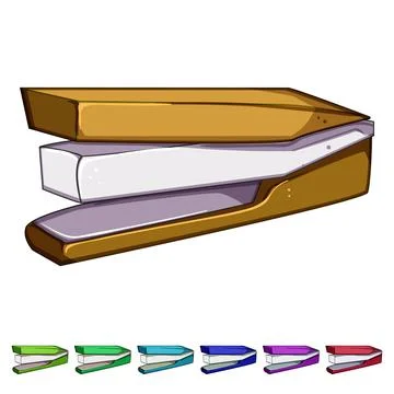 Industry stapler cartoon vector graphic Stock Illustration