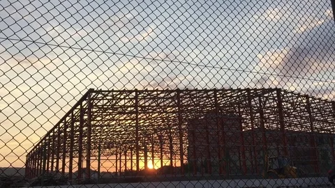 Industry sunrise Stock Footage 80523479
