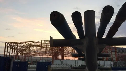 Industry sunrise Stock Footage 80536151