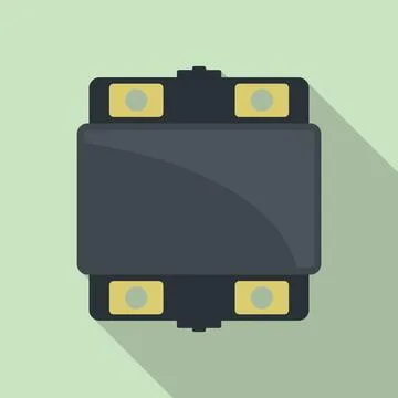 Industry voltage regulator icon flat . Power stabilizer Stock Illustration