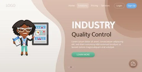 Industry Website Template Stock Illustration
