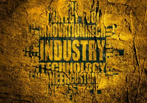 Industry word cloud concept Stock Illustration